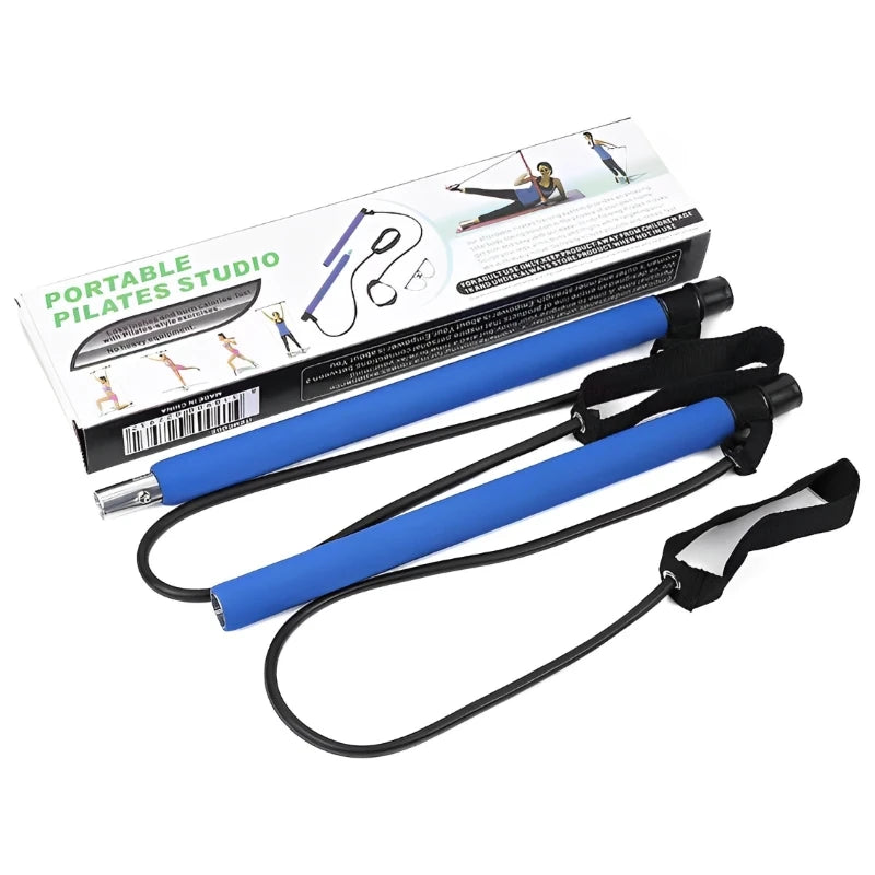 Portable Pilates Bar Stick With Resistance Band