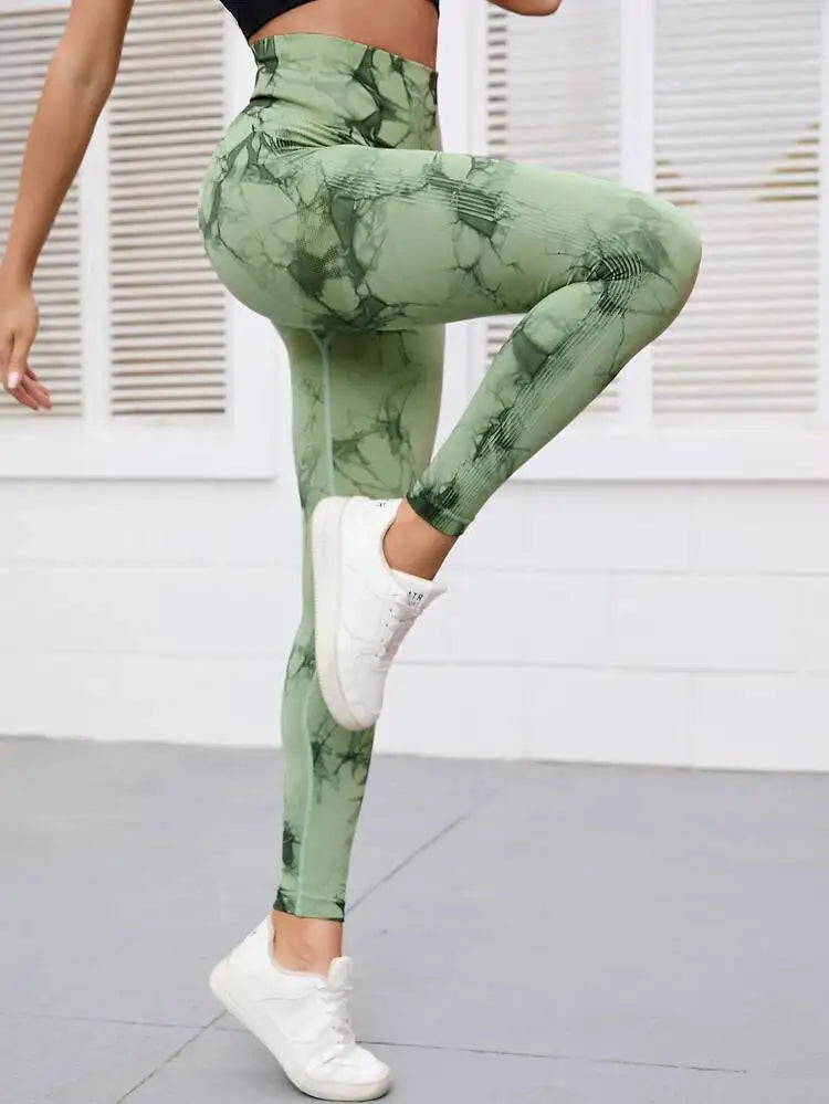 Seamless Tie-Dye Gym Leggings